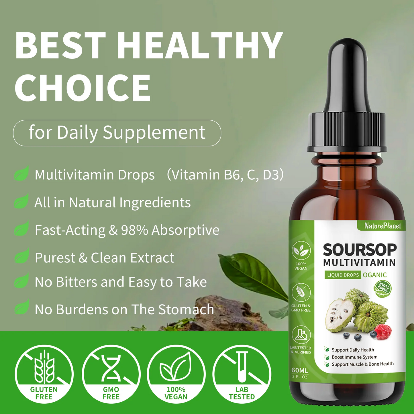 Soursop with Multivitamin Liquid Drop -60ml